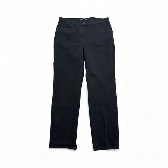 M&S Black Straight Leg Stretchy Jeans Women's Size 16 (34) - Picture 3 of 9